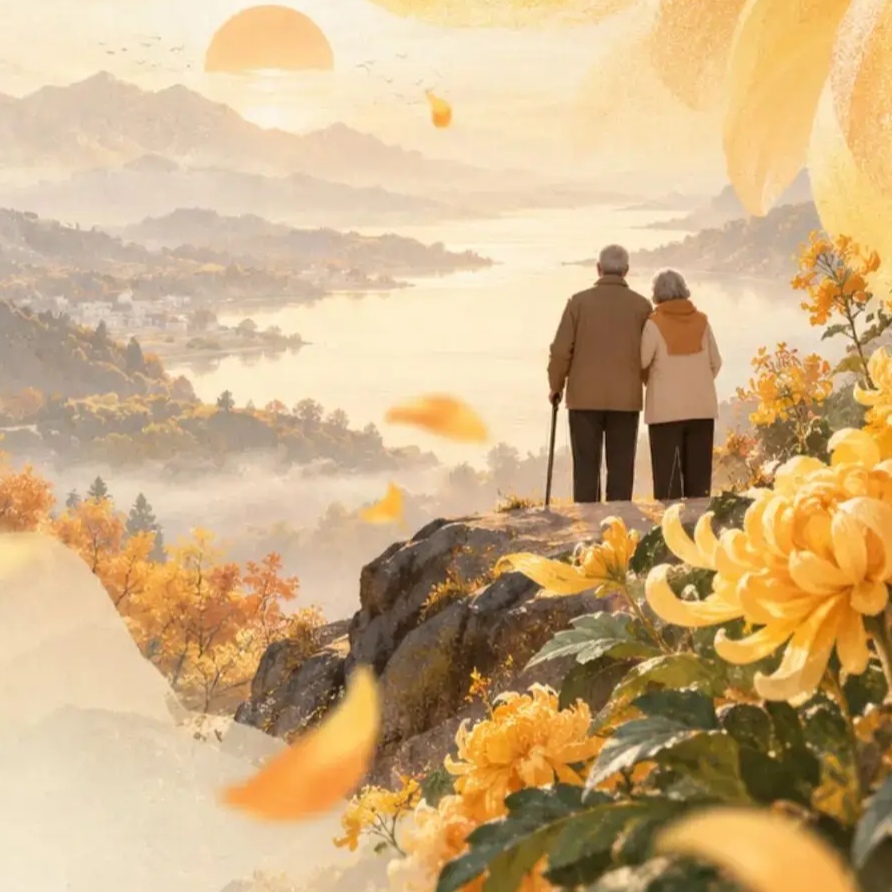 Golden autumn brings cool breezes, year after year on the Double Ninth Festival: A warm look back through the years